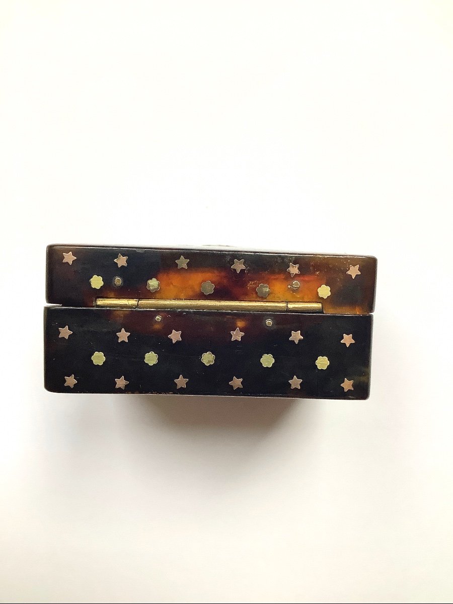 18th Century Fly Box, Studded With Yellow And Pink Gold, Mother-of-pearl And Silver-photo-2