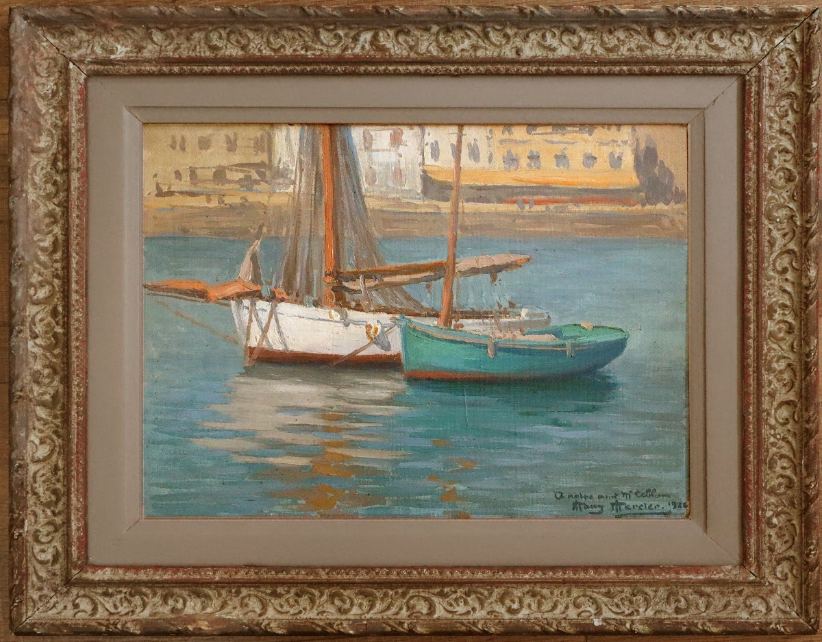 " Belgian Quay" Marseille - Adolphe Mary Mercier - Painter Of Marines And The South-photo-2