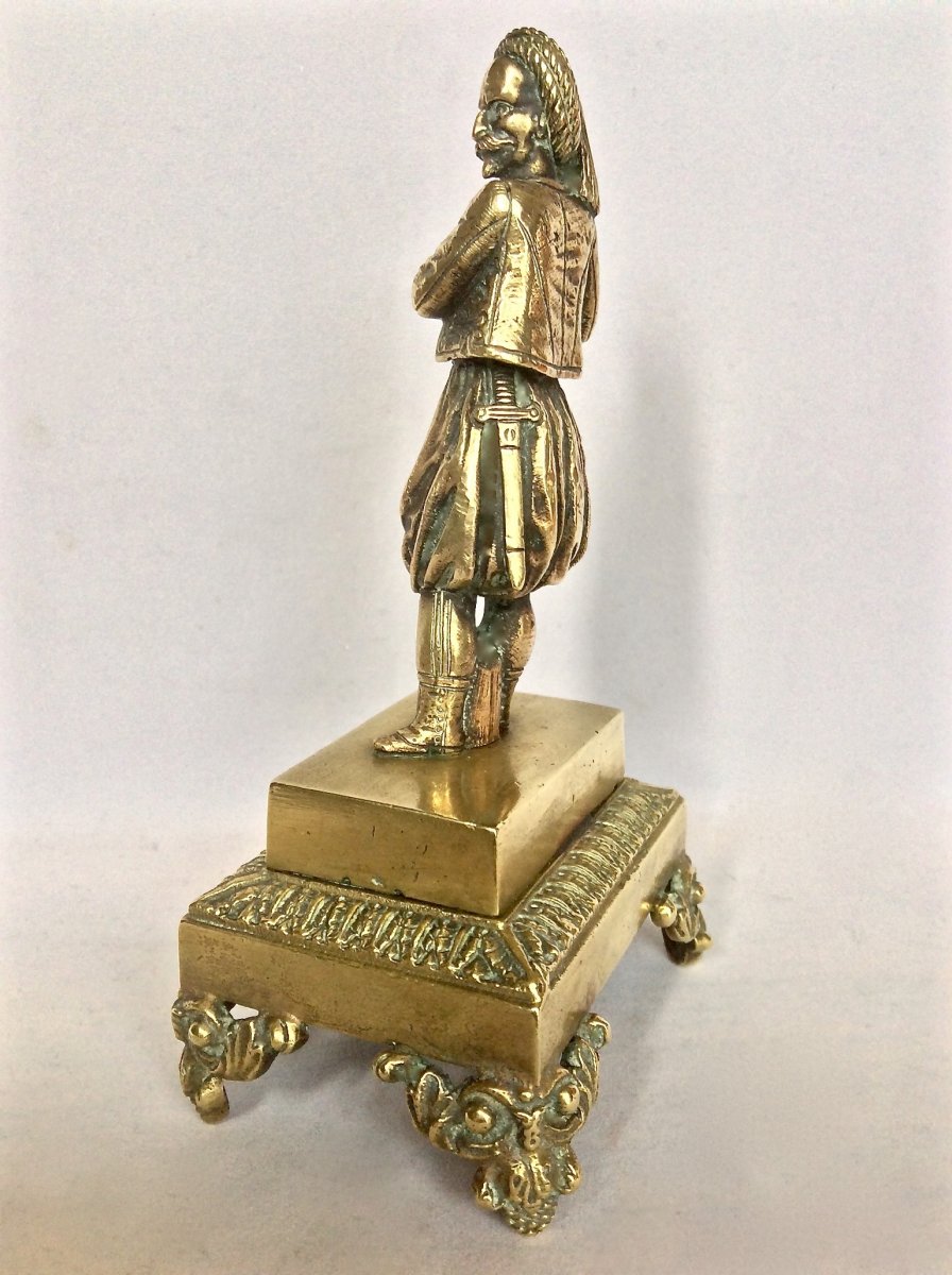 Zouave en bronze doré.-photo-2