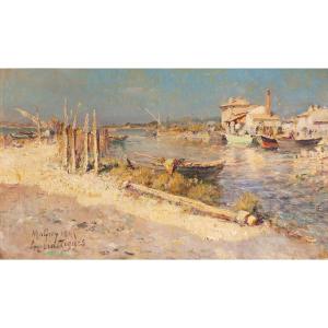 Charles Malfroy,  « sunset Over The Old Port Of Martigues 1892 » - Painter Of The South