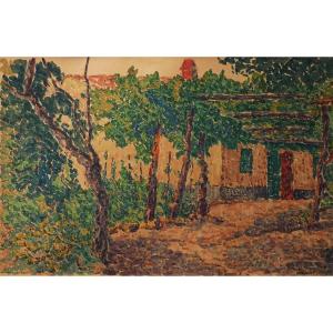 La Pergola - Gabriel Laneyrie- Early 20th Century, French School - Neo-impressionism