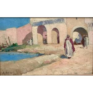 Orientalist Port Scene. By Jack Artigue. 1897