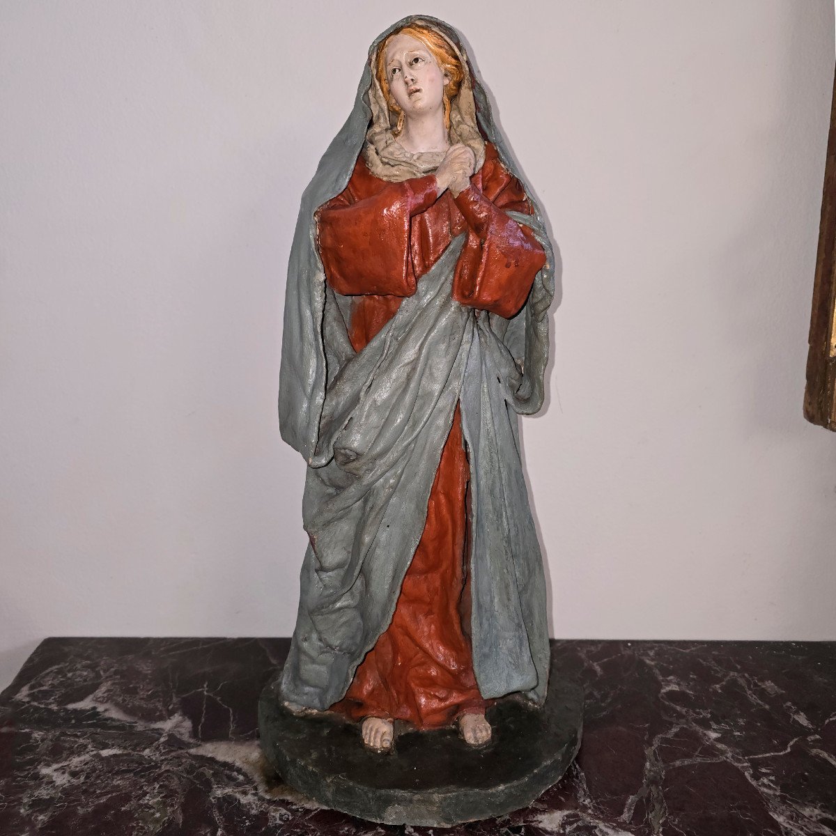 Ancient Madonna Of Sorrows 19th Century-photo-4