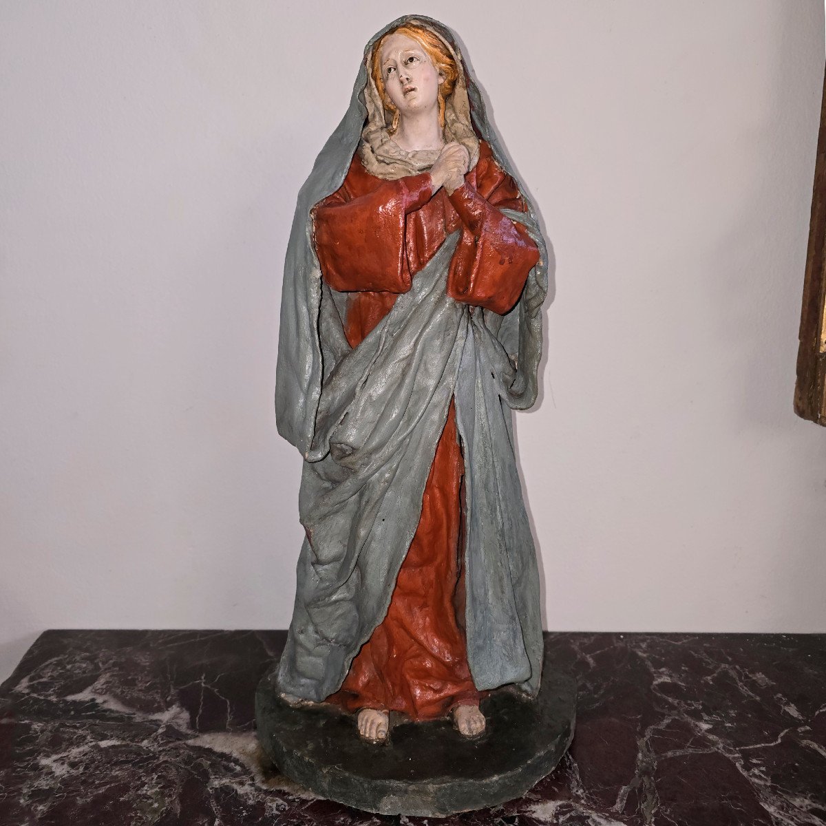 Ancient Madonna Of Sorrows 19th Century