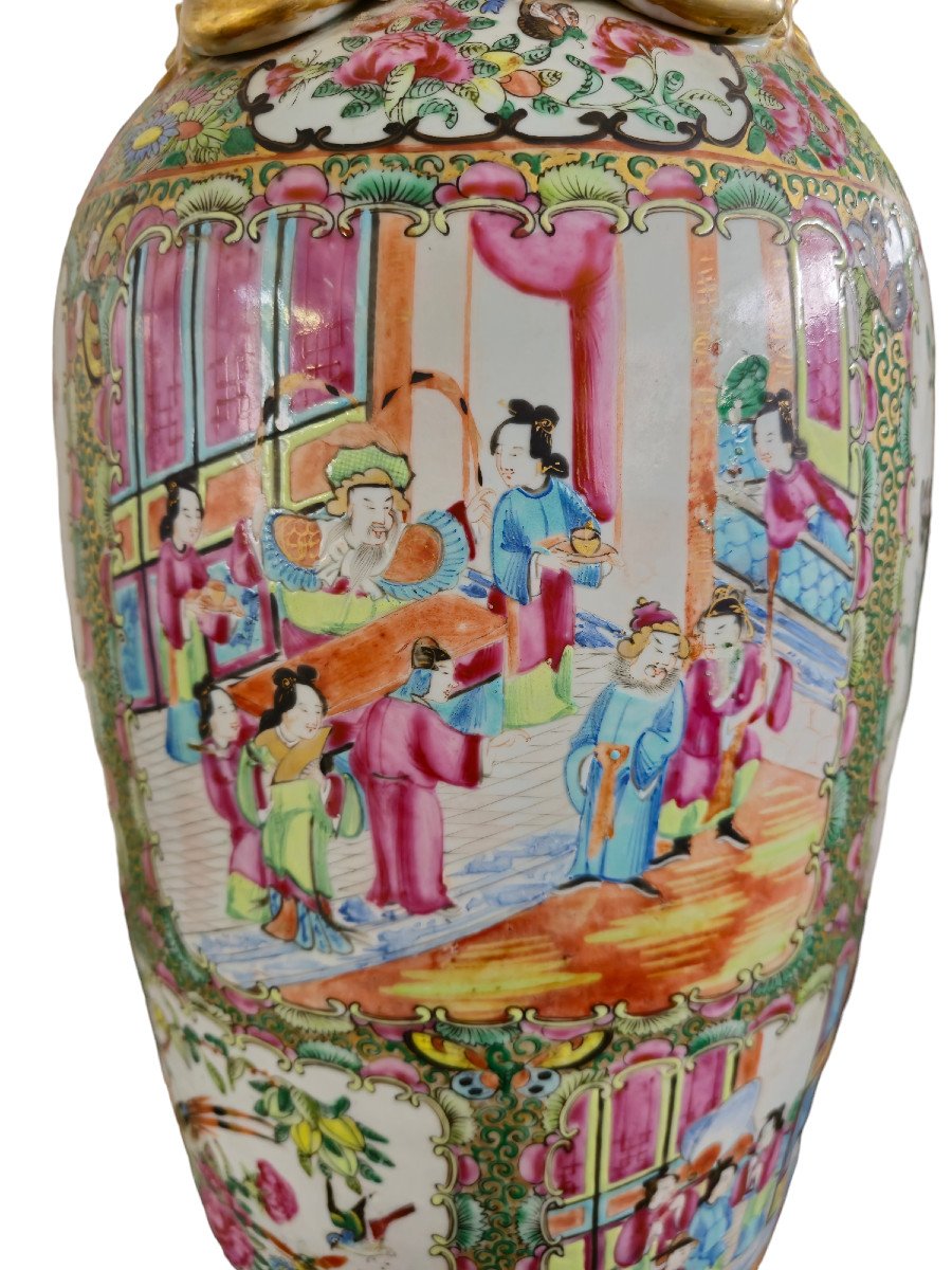 Paire De Grands Vases En Porcelaine, Chine, Dynastie Qing, Fin XIXe Siècle-photo-6