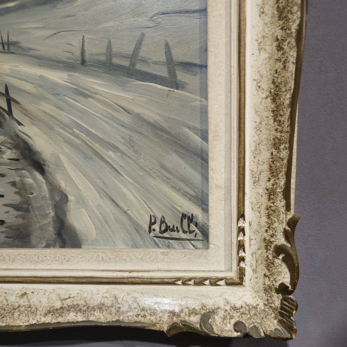 Snow In Nese Oil Painting Pino Buelli-photo-1