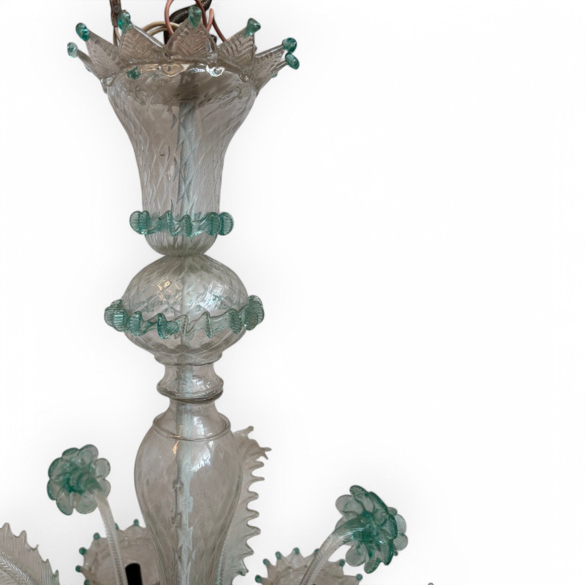 Large Eight-arm Murano Glass Chandelier-photo-3