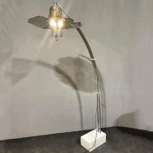 Max Ingrand Fontana Arte Arched Floor Lamp, Italy, 1970s