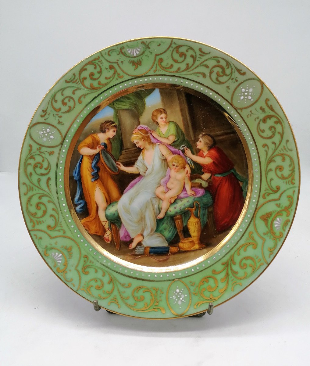 Porcelain Plate Mythological Scene - Vienna