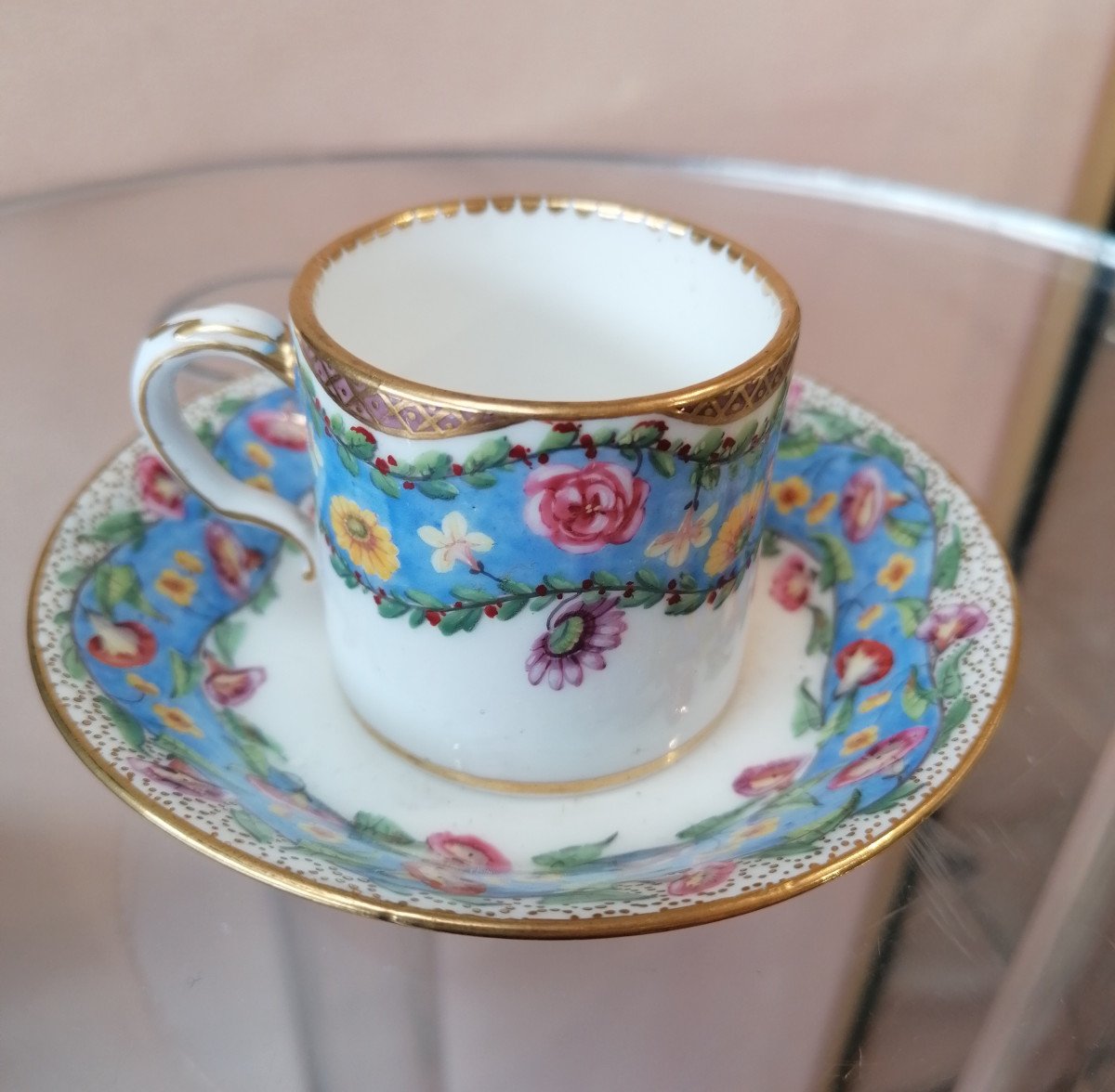 Tasse Mignonnette En Porcelaine Sèvres XVIIIème-photo-3