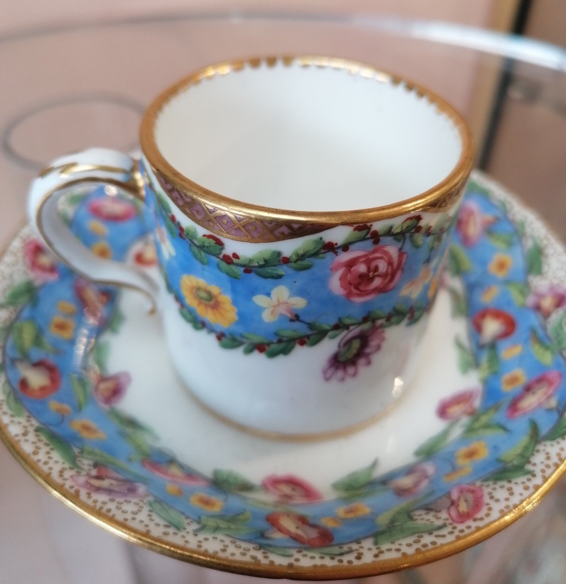 Tasse Mignonnette En Porcelaine Sèvres XVIIIème-photo-4