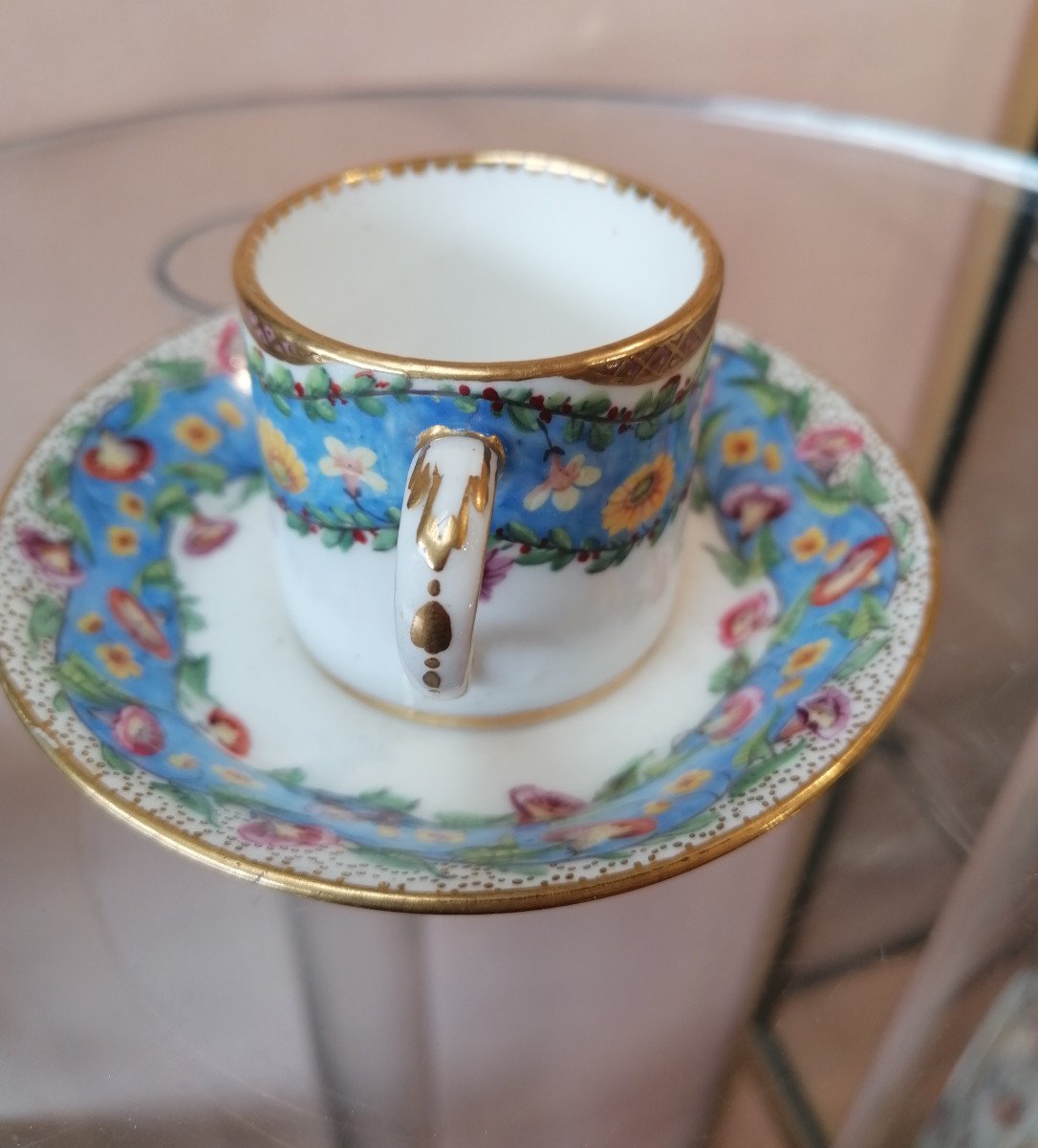 Tasse Mignonnette En Porcelaine Sèvres XVIIIème-photo-2