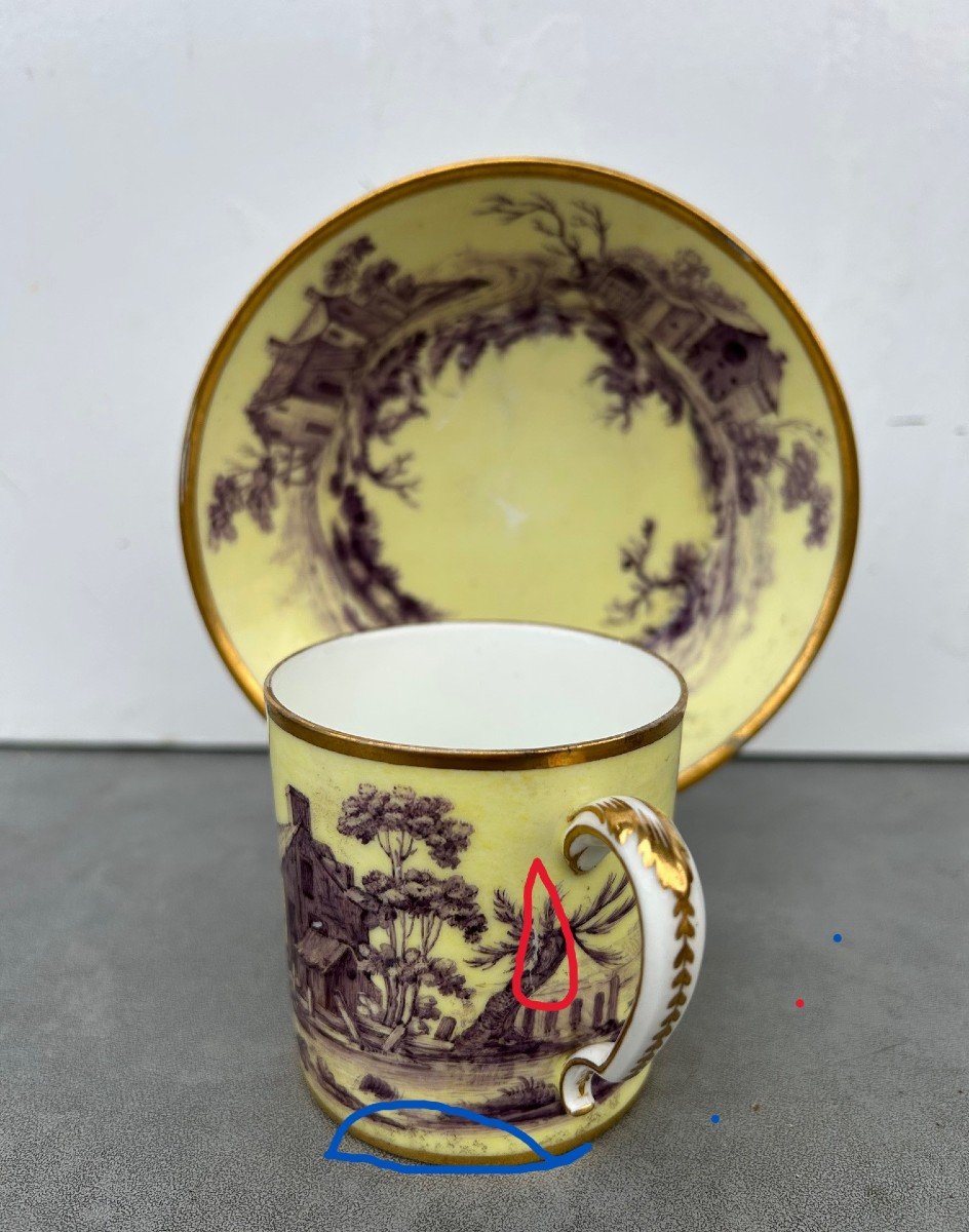 Cup And Saucer, Sèvres Porcelain-photo-4