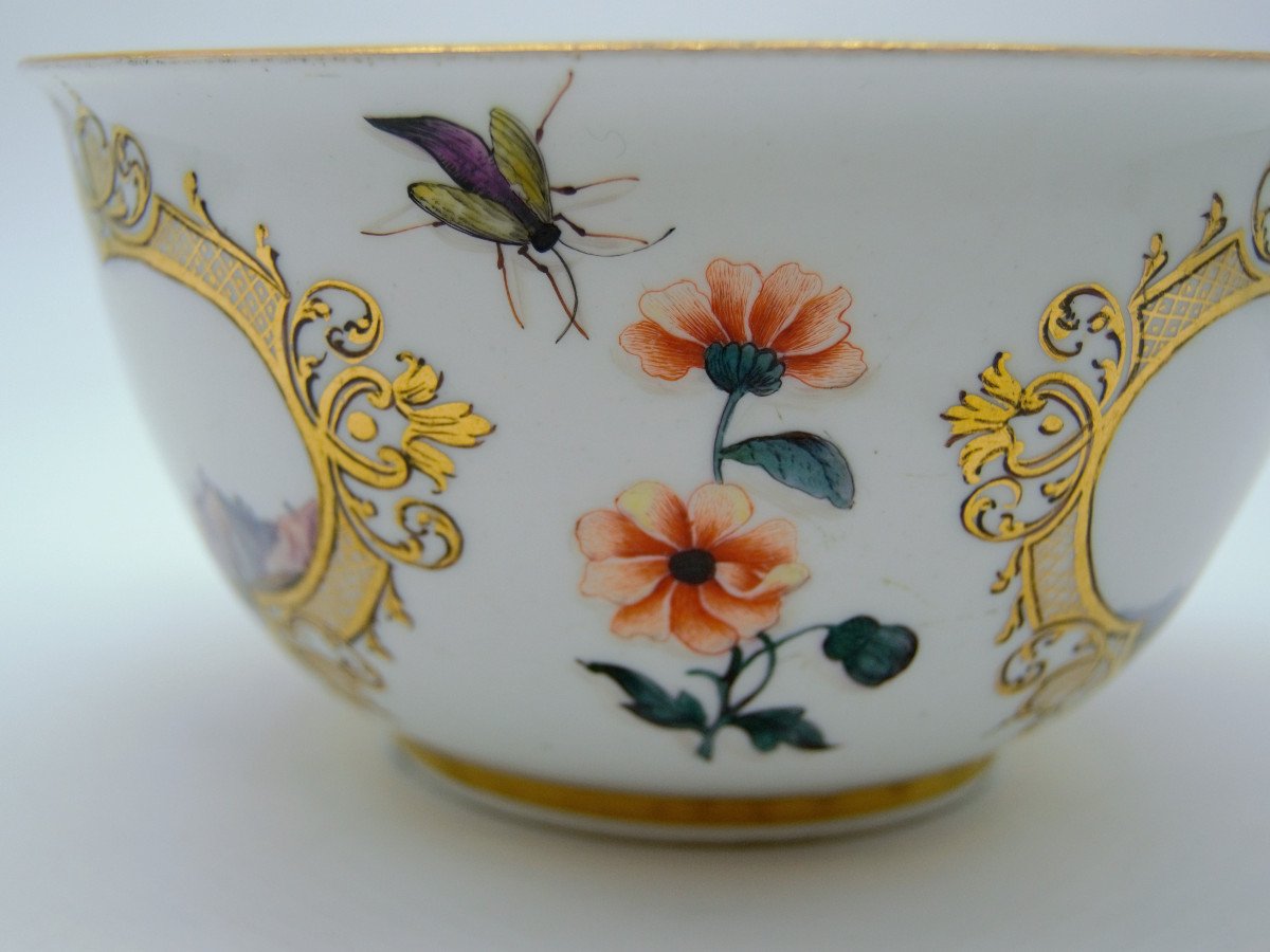 Large Cream Bowl In Meissen Porcelain - Eighteenth-photo-4