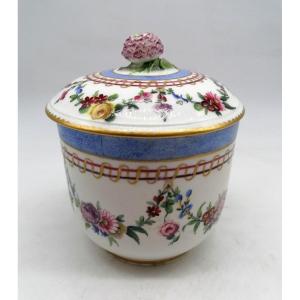 Sugar Bowl Bouret In Tender Porcelain Sevres Eighteenth