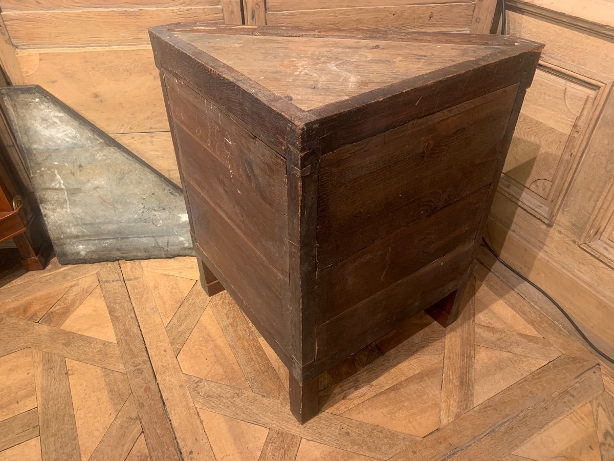 Pair Of Mahogany Corner Cupboards, With Mirror Background And Marble Top. Late 18th Century Period-photo-5