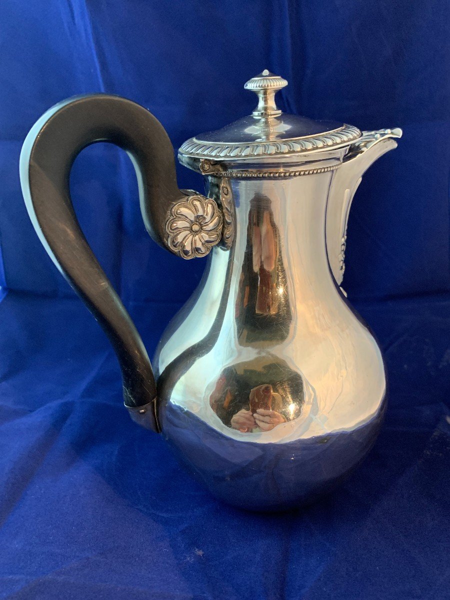 Solid Silver Coat Of Arms Jug. Paris Vieillard Hallmark - 1818-1838-photo-3