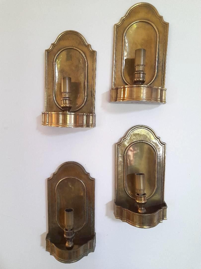 Four 19th Century Gilded Bronze Wall Lights-photo-2