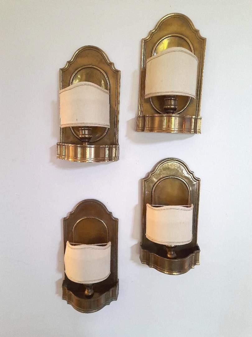 Four 19th Century Gilded Bronze Wall Lights