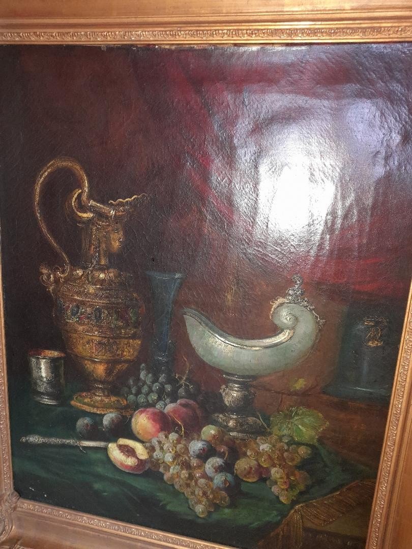 Antoine Vollo, Still Life With Ewer And Fruit-photo-3