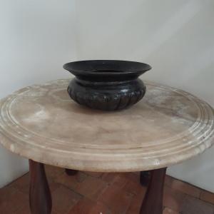 Black Metal Basin With Gadroon Pattern Late 17th Century Early 18th Century