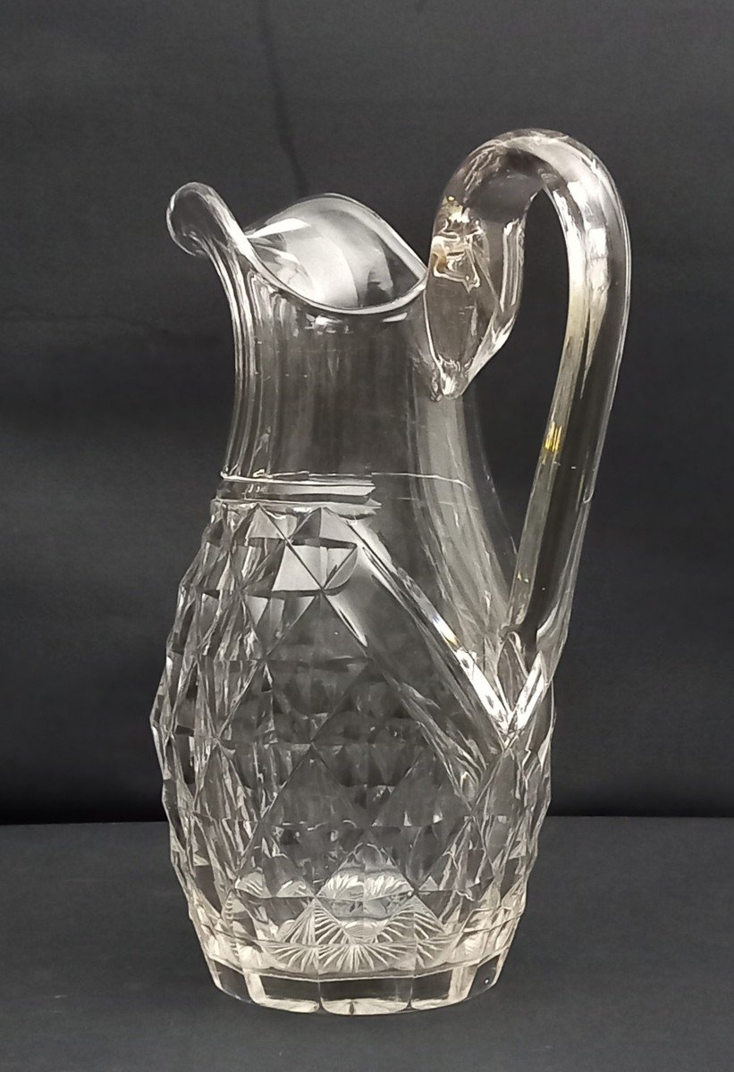 Du Creusot Crystal Ewer _ Circa 1830-photo-2