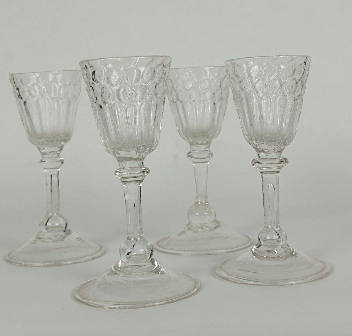 4 Glasses Of Ferns _ 18th Century