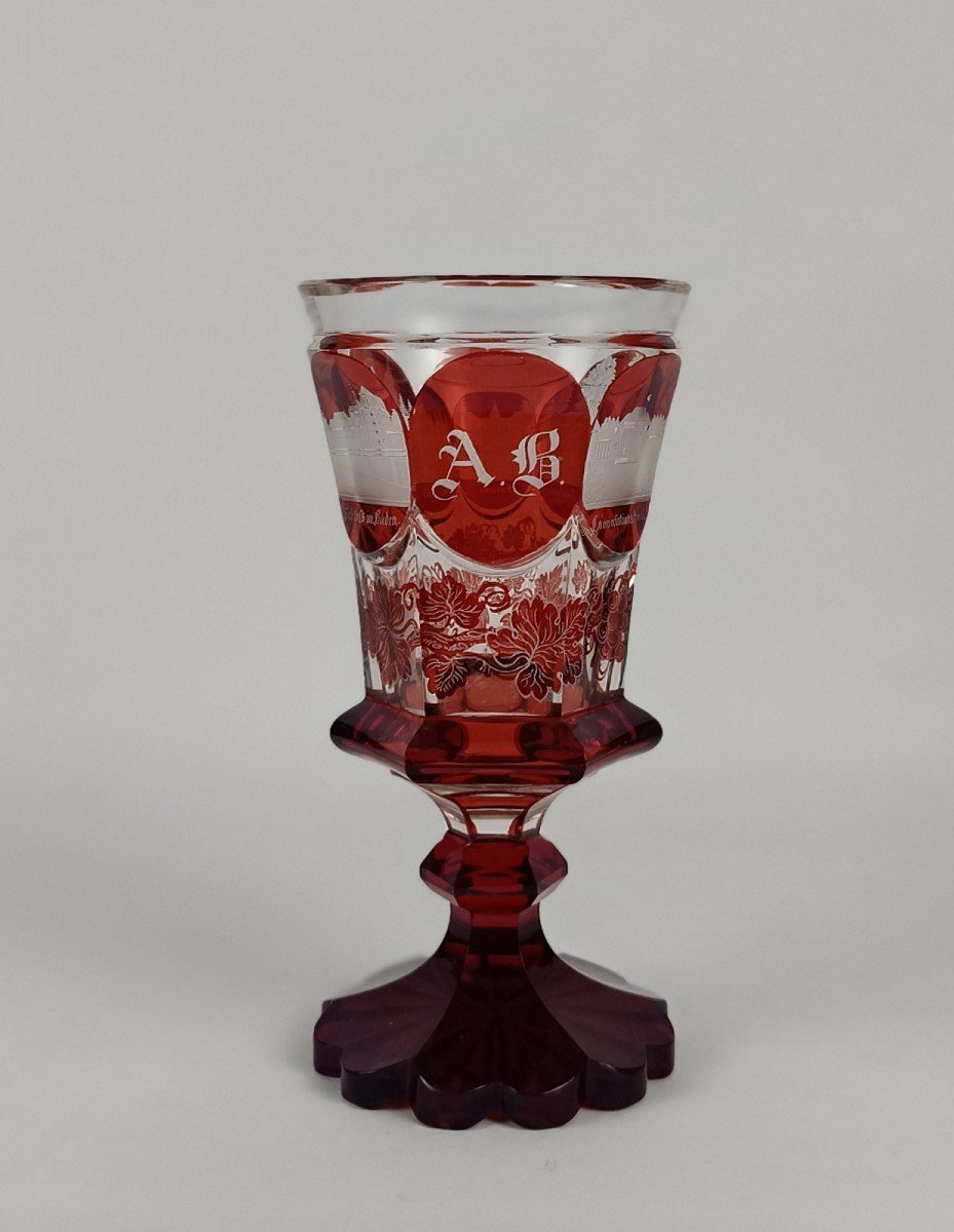 Verre En Cristal De Bohême_napoléon iii