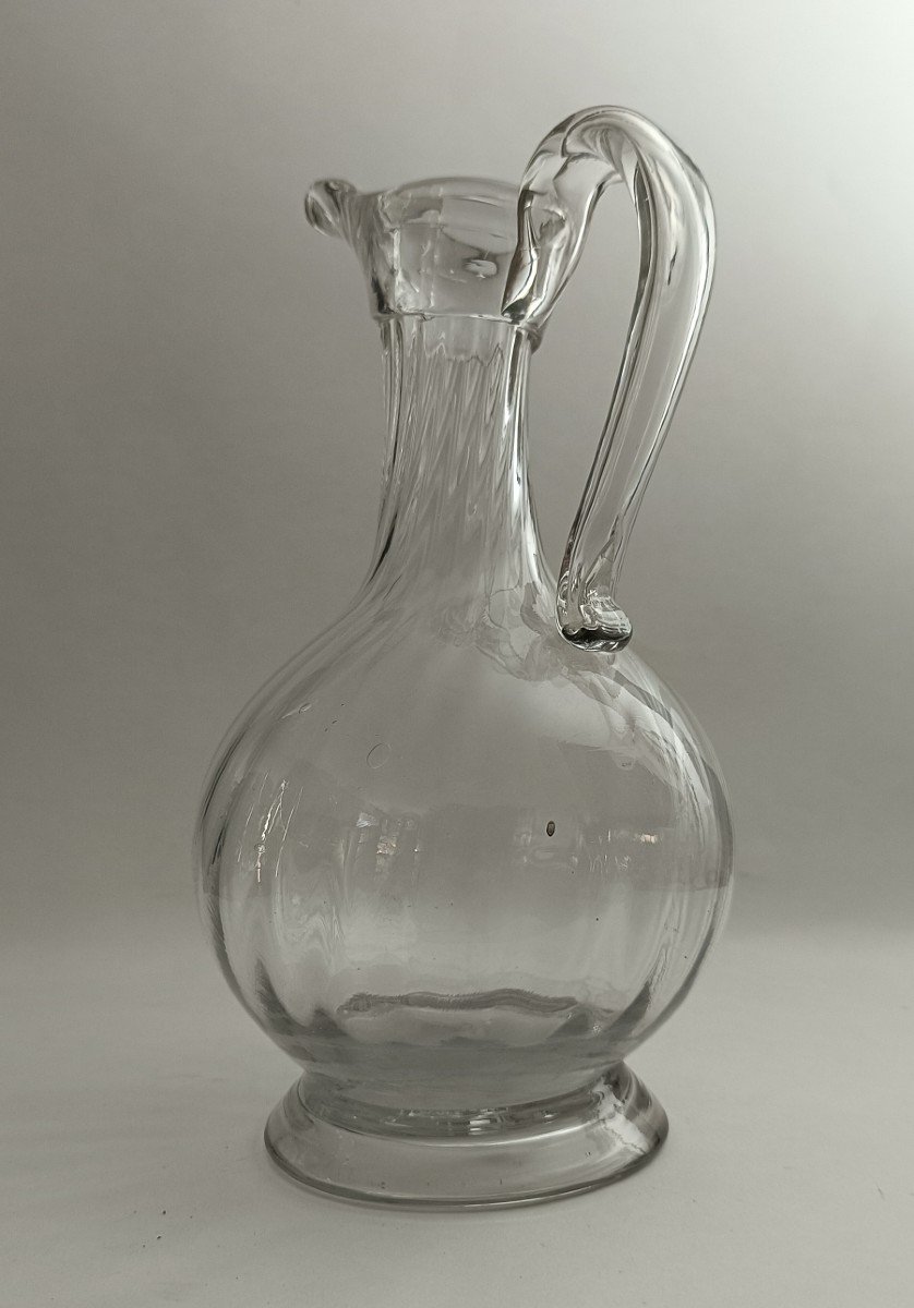 Normandy Pitcher In Blown Glass _ 18th Century-photo-2