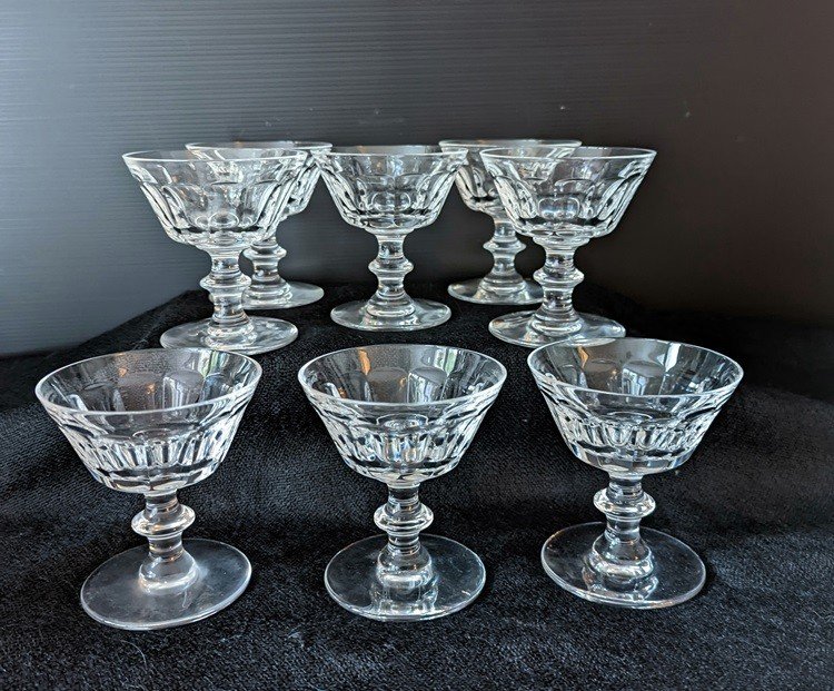 Eight Champagne Glasses Caton De Saint Louis-photo-1