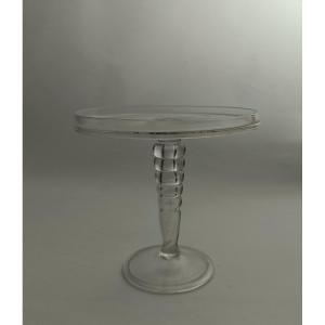 Blown Glass Pedestal Table_18th Century