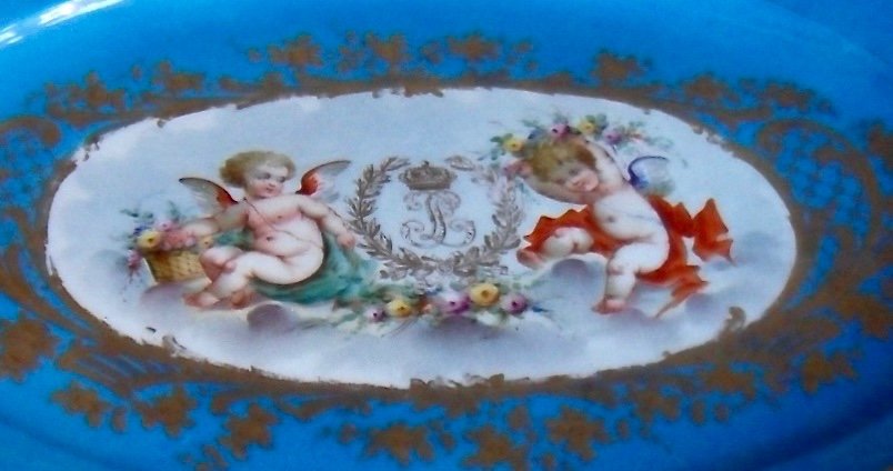 Large Sèvres Porcelain Dish On Bronze Mounting. Chateau Des Tuileries. Ref: 281-photo-3