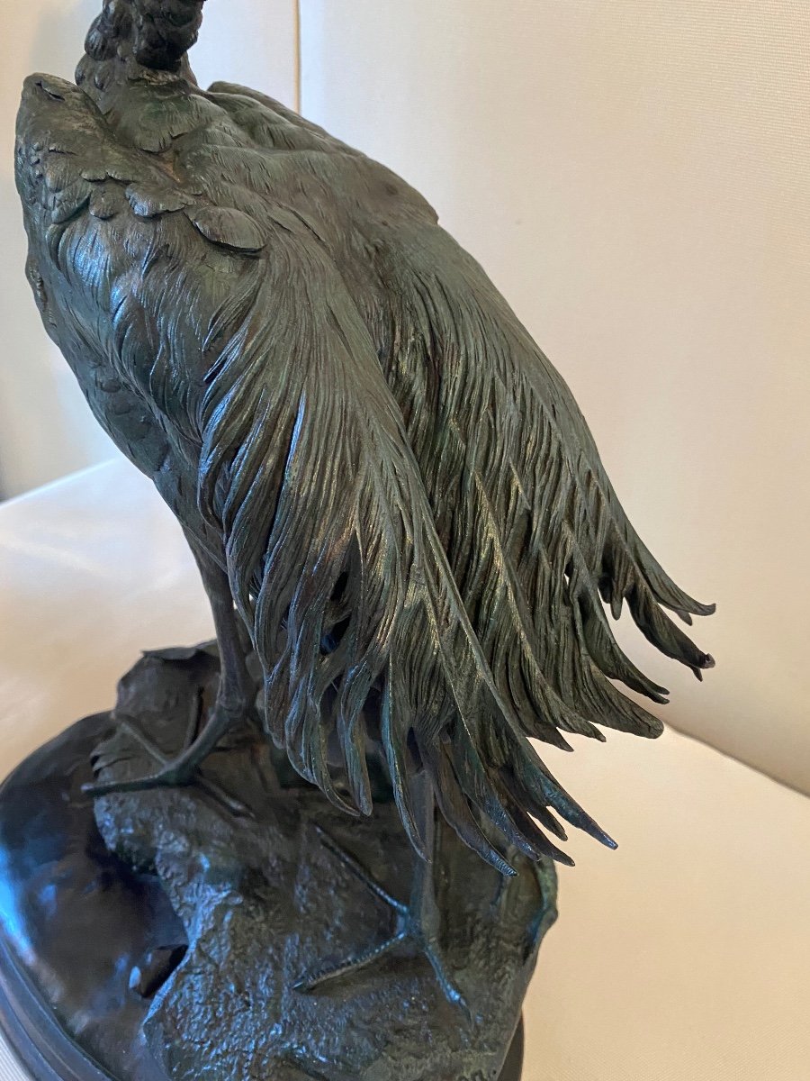 Moignier. Bronze The Heron, Signed On The Terrace. Ref: 383-photo-3