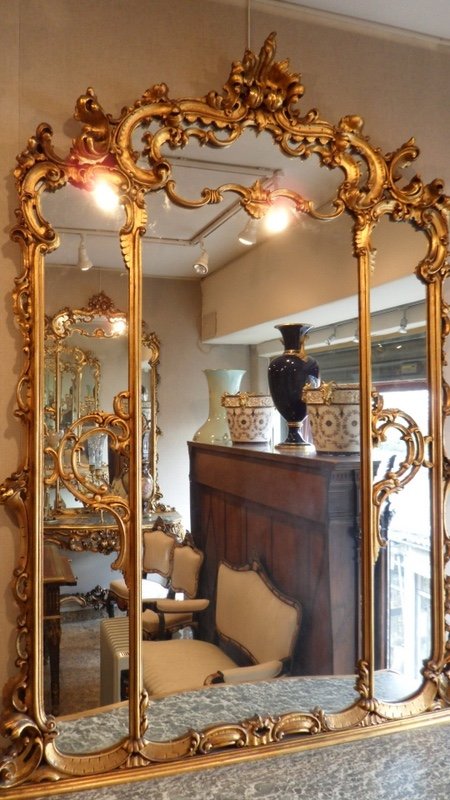 Console And Its Mirror In Gilded Wood. Ref: Cd 226-photo-2