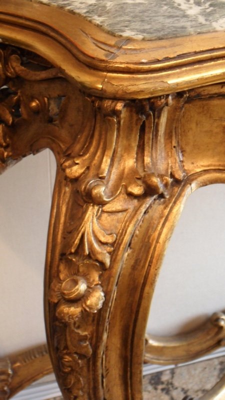 Console And Its Mirror In Gilded Wood. Ref: Cd 226-photo-4