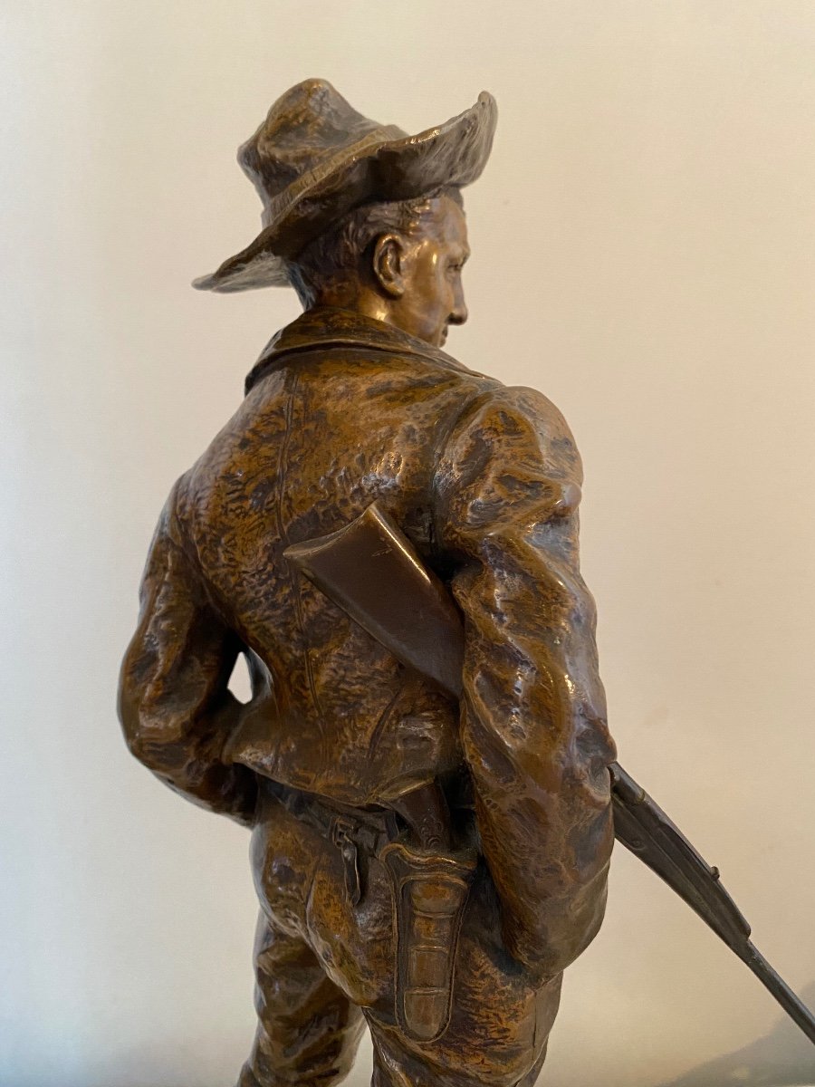 Bronze Cowboy, Signed Carl Kauba. Period Late XIXth. Ref: 54-photo-3