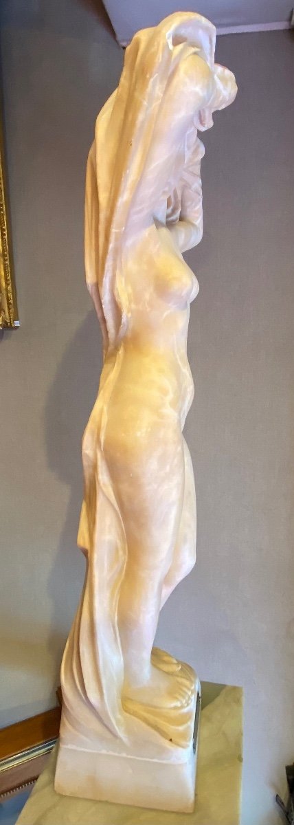 Alabaster Sculpture "the Night" By Jef Lambeaux. Ref: 384-photo-4