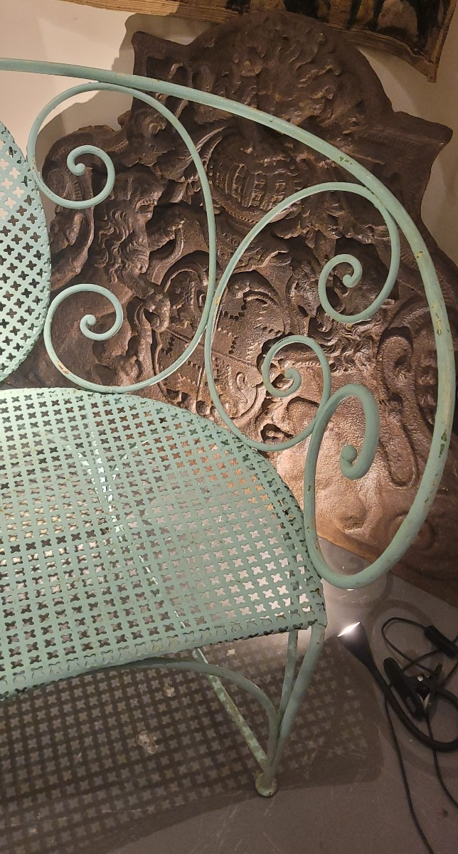 Wrought Iron Garden Bench -photo-4