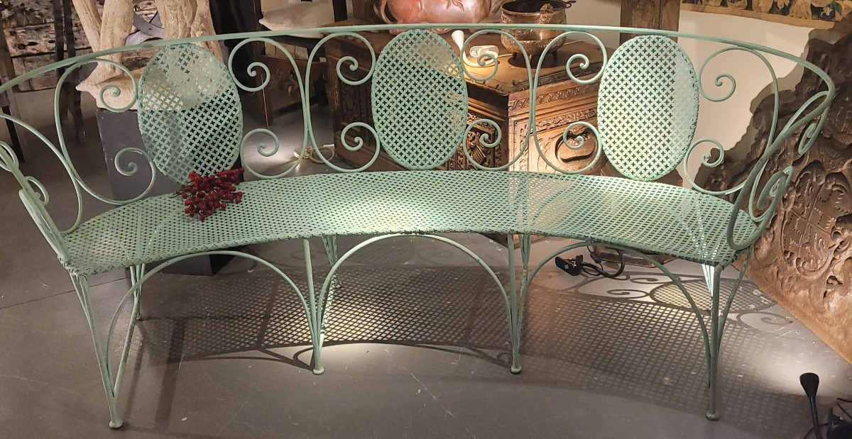 Wrought Iron Garden Bench 