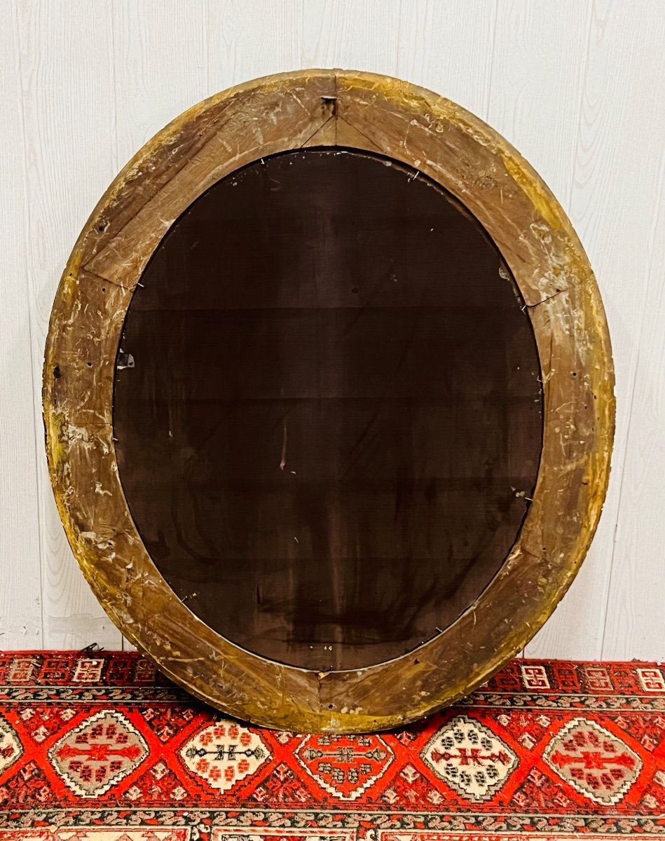 Grand Miroir oval Doré -photo-6