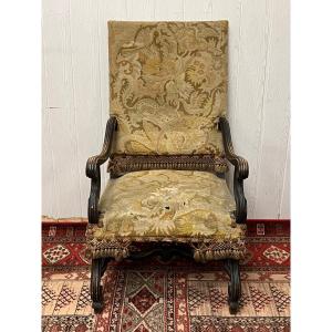 Blackened Wood Armchair