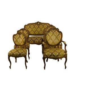 Ensemble de chaises et canapé Louis XV - HV153