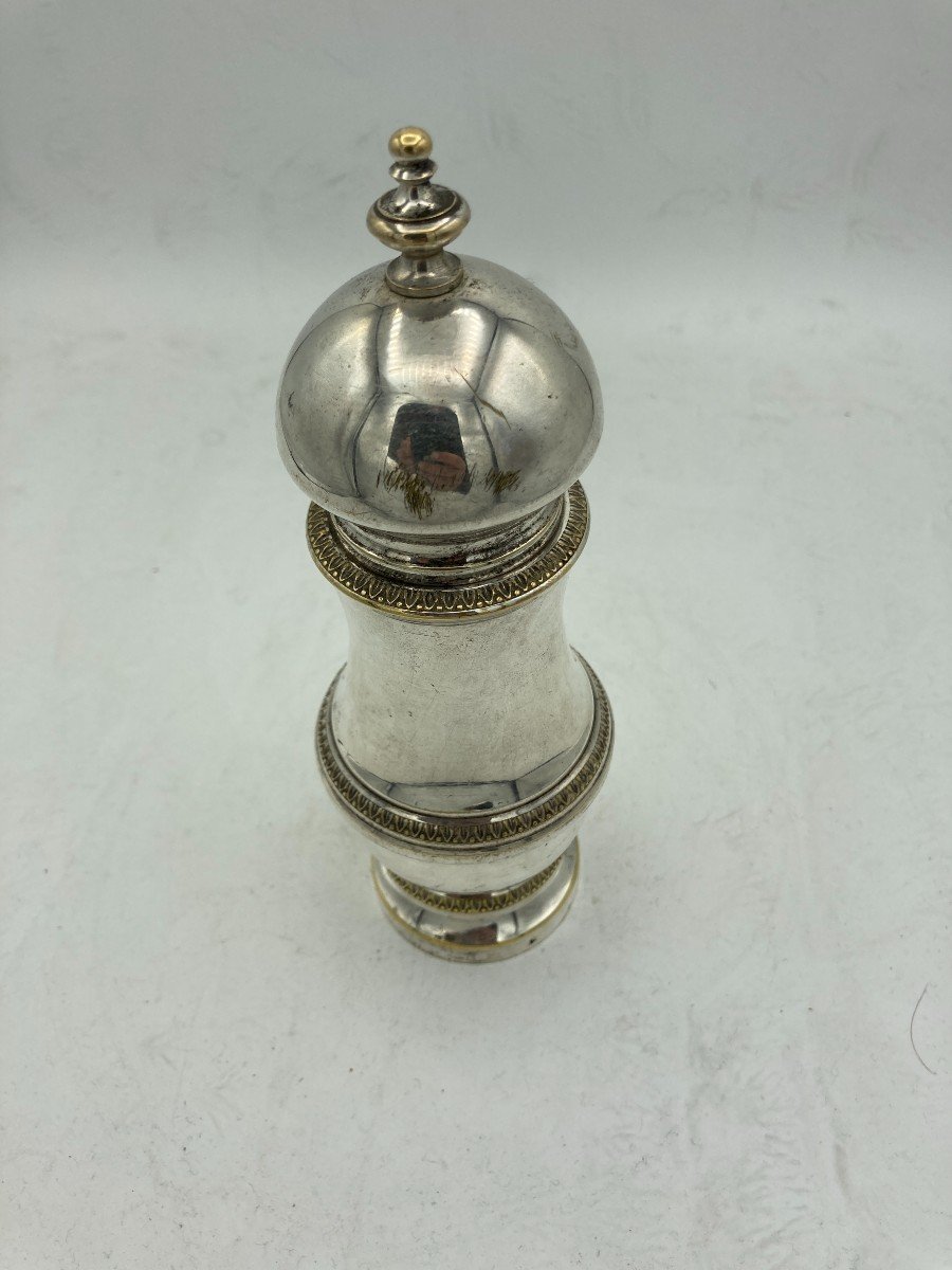 Pepper Pot In Silver Metal Louis XVI Style-photo-3