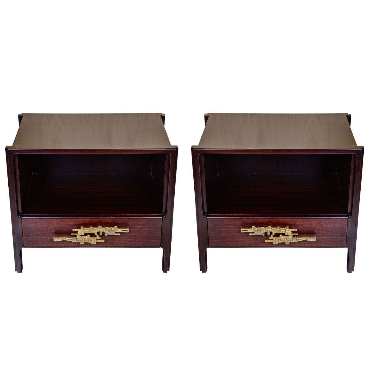 Pair Of Nightstands Or Sofa Ends By Luciano Frigerio