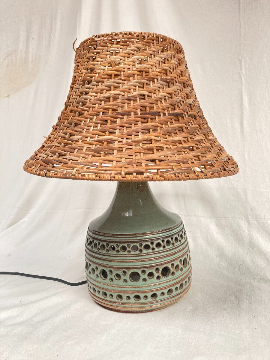 Lampe En Céramique De Vallauris Vers 1970