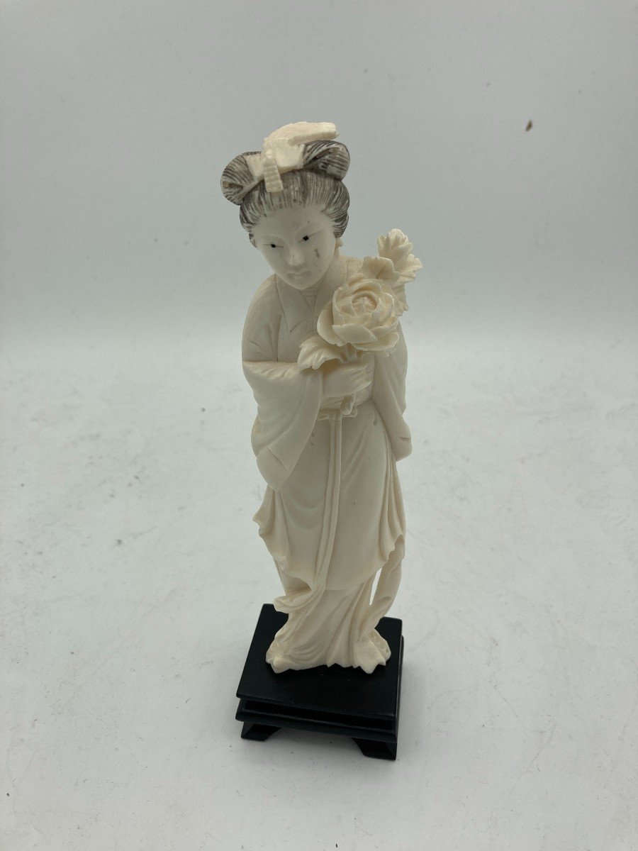 Ivory Sculpture Representing A Young Woman