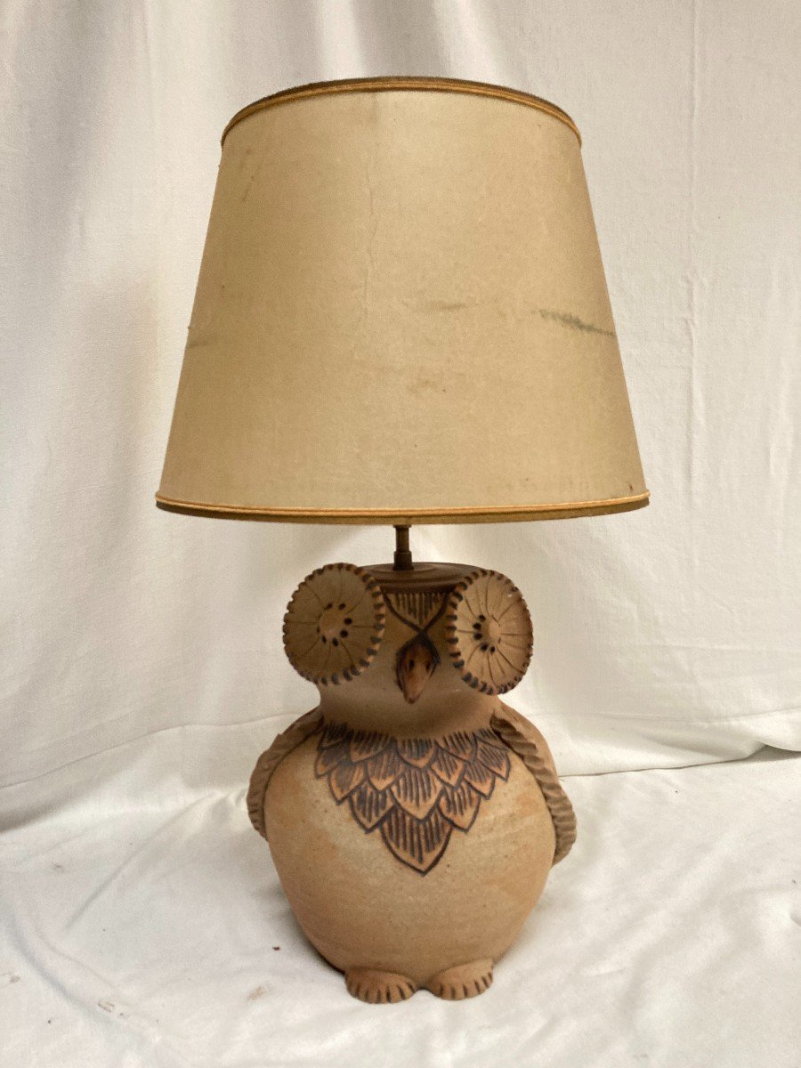 Belle Lamp "hibou" En Céramique De Vallauris