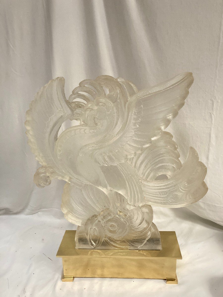 Lampe "phoenix "en Résine Par Roméo Paris