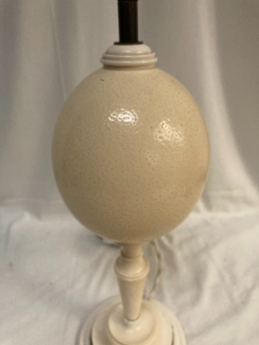 Ivory And Ostrich Egg Lamp Circa 1930-photo-4