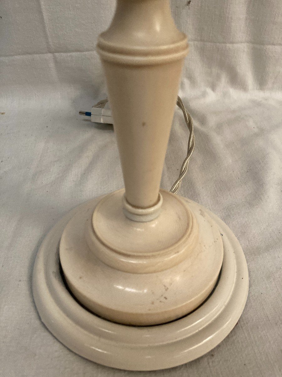 Ivory And Ostrich Egg Lamp Circa 1930-photo-2